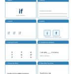 Sight word if worksheet with reading, tracing, writing, sentence, and mastery activities